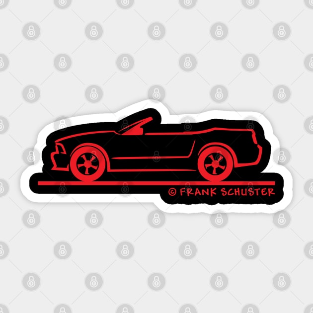 2004 - 14 Mustang Convertible Red Sticker by PauHanaDesign